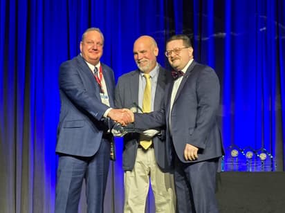 High Steel Structures president John O’Quinn was presented with a Lifetime Achievement Award at the 2025 NASCC: The Steel Conference.