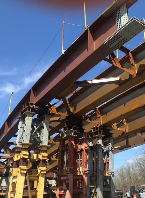 Scudder Falls Bridge - Ramp Girder Erection
